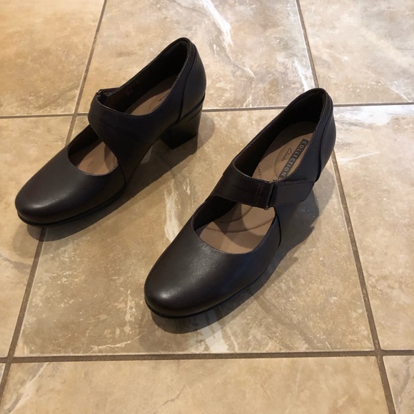 Clarks Women's Emslie Lulin Mary Jane Pump Size 9 Block Heel Brown - Picture 3 of 8